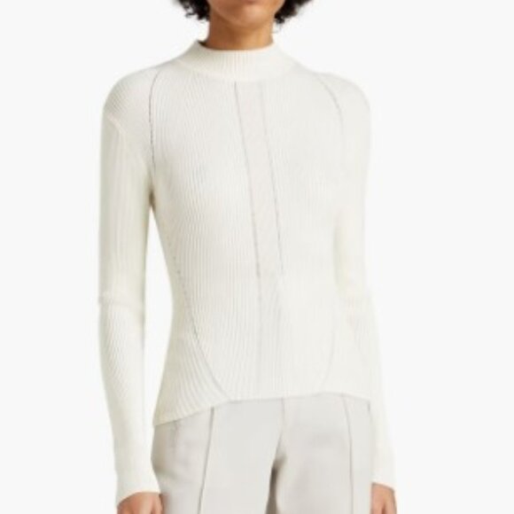 BITE STUDIOS - Ribbed Organic Cotton & Silk Blend Turtleneck Sweater  - XXS - Picture 2 of 10